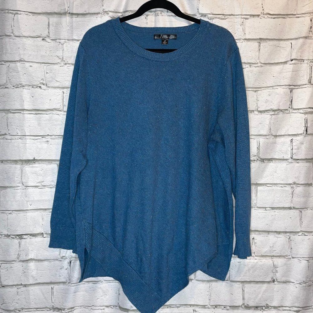 Angled Crew Sweater | United States Sweater Co. | Blue | Women's 1X